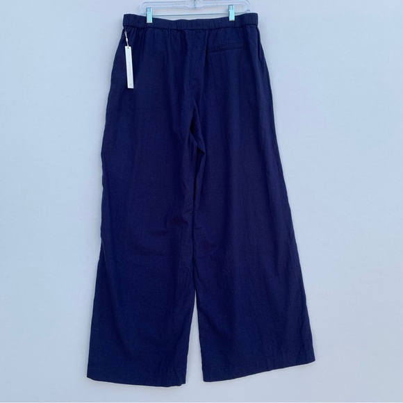 CASLON Women’s Line Blend Wide Leg Pull-On Pants Size Large Navy - Picture 7 of 14